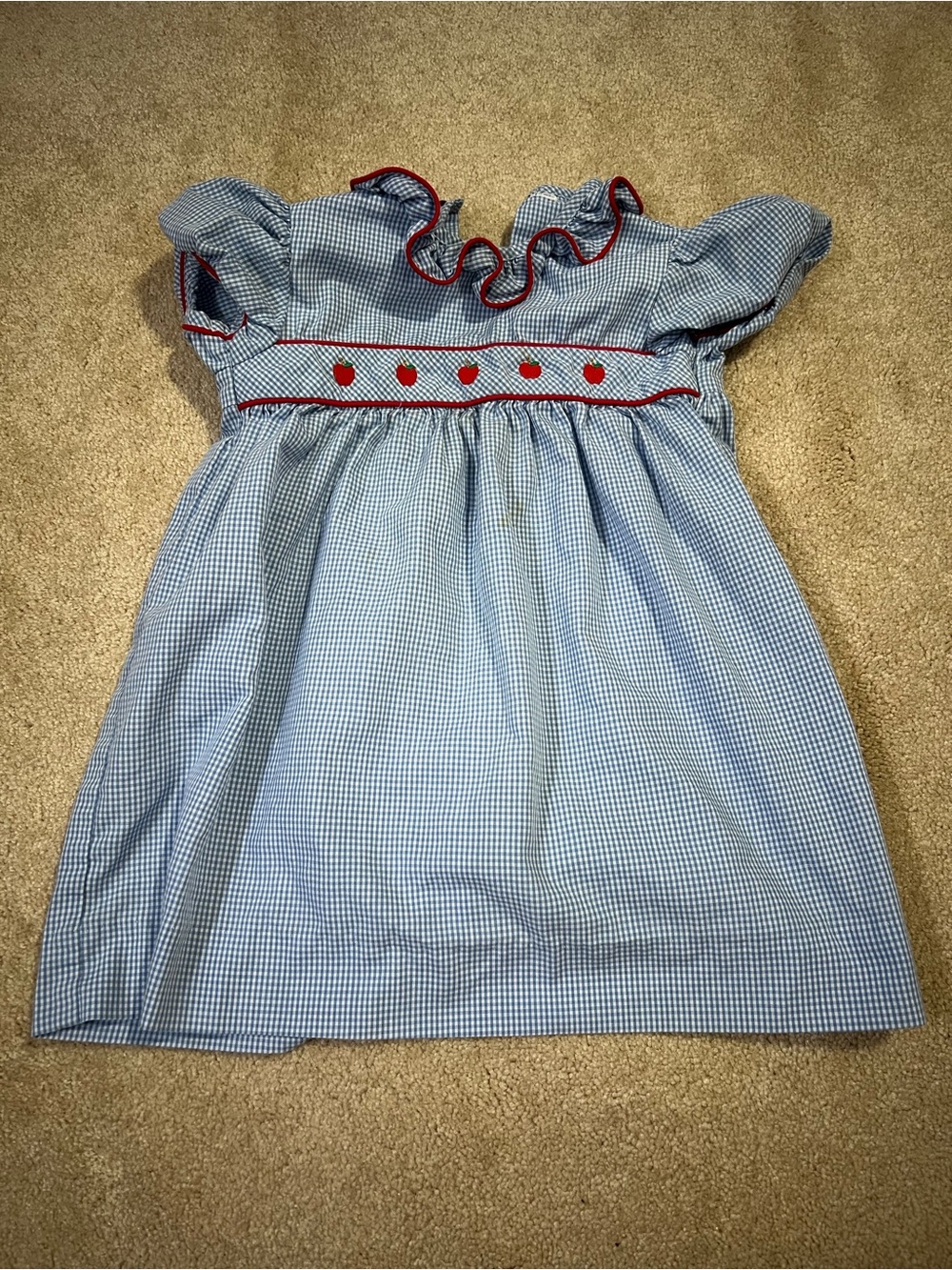 Little English Apple Smocked Plaid Dress Girl’s 24 Months